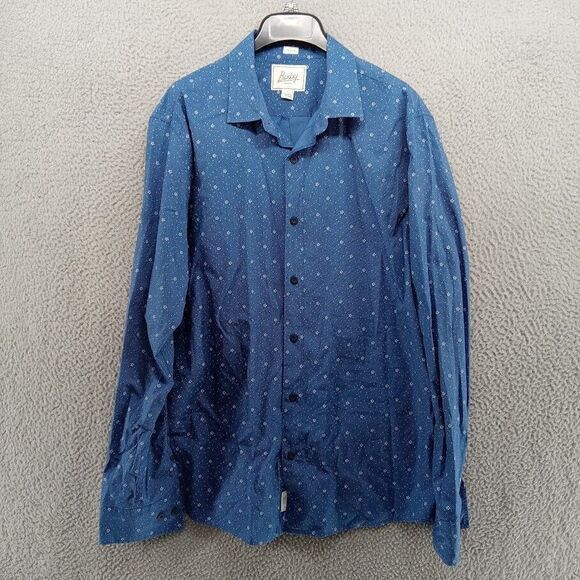 Nomad Other - Bixby Nomad Shirt Mens Large Blue Geometric‎ Print Regular Fit Casual Evening